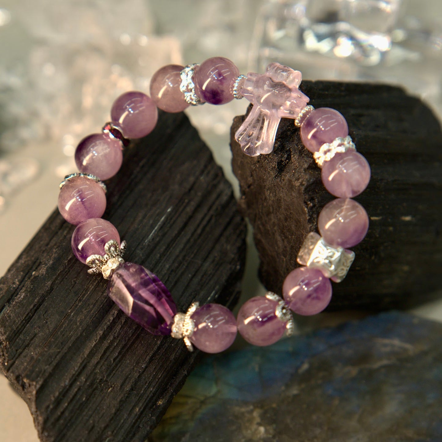 Purple Super 7 Bracelet - Divine Light
