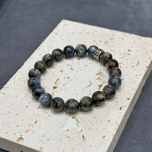 Dragon Scale Blue Kyanite & s925 Silver Bracelet - LoongBlue Scales