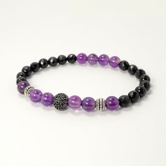 Shadow & Crown – Black Tourmaline & Amethyst Alliance