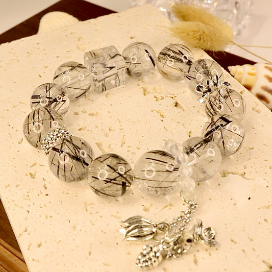 Black Rutilated Quartz Bracelet - Shadowlight