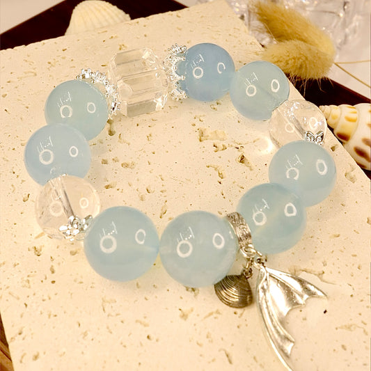 Aquamarine & Clear Quartz Bracelet - The Icy Tides