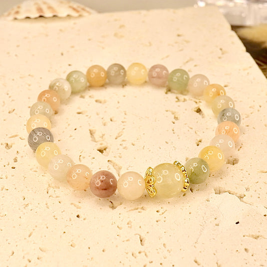 Rabbit Hair Quartz & Golden Rutilated Quartz Bracelet - Radiant Joy