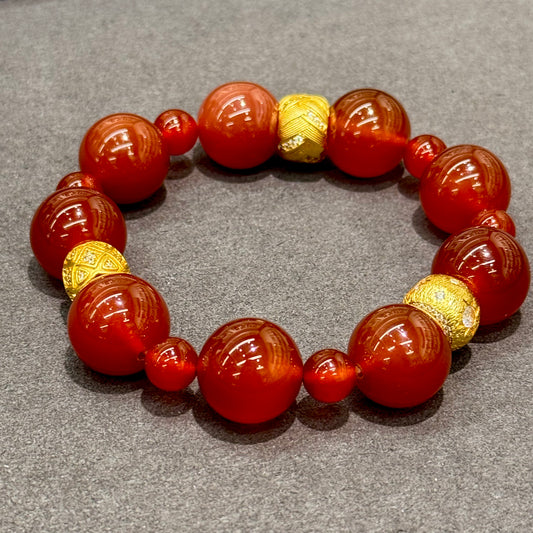 Red Agate Bracelet - Flame Honor