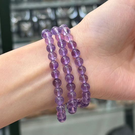 Brazilian Pale Grape-Lavender Amethyst Bracelet - Icy Grape