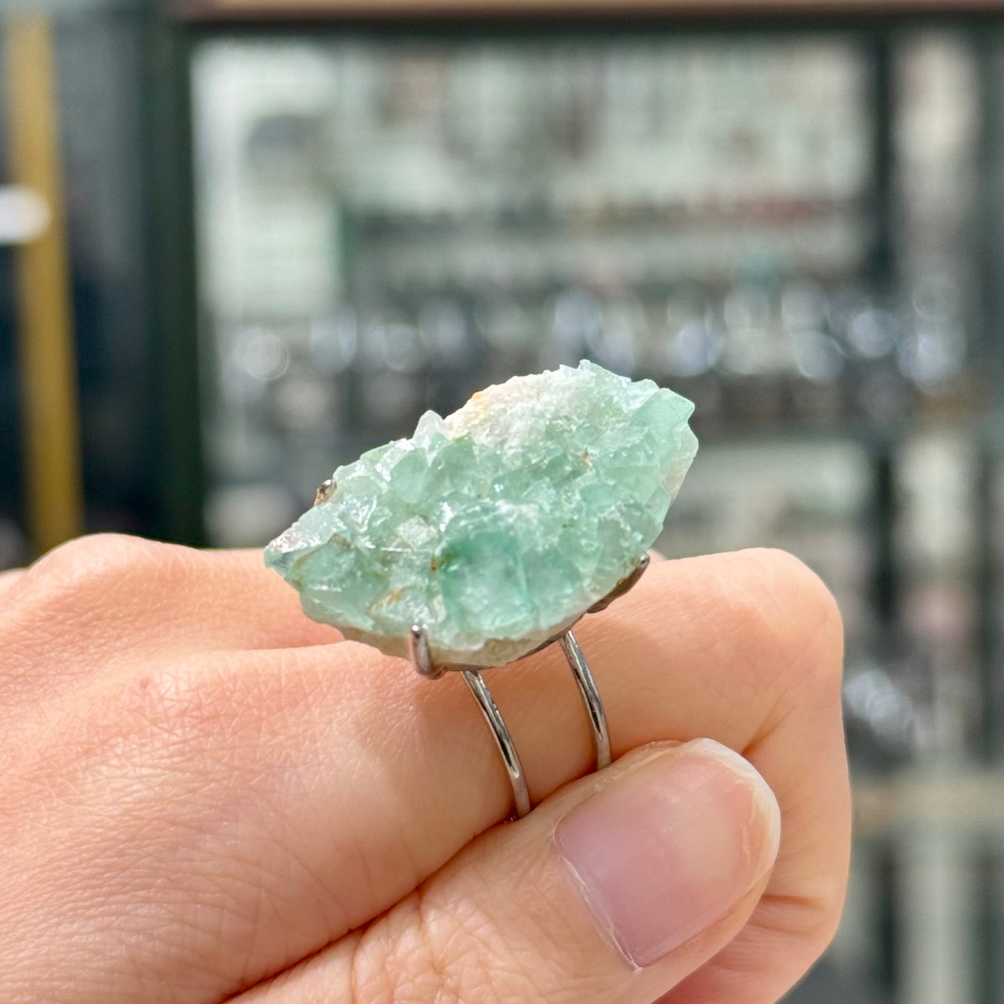 Fluorite · Adjustable Band Ring - Forest Vein