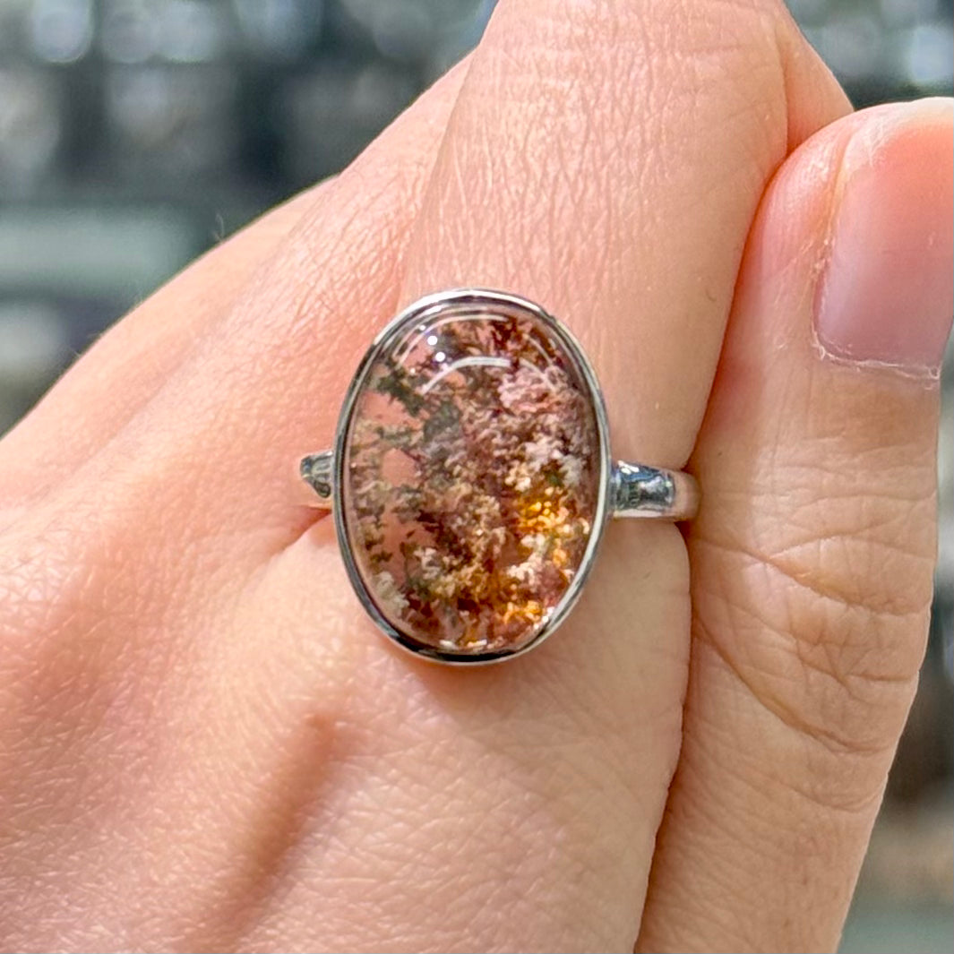 Autumn-Hued Phantom Quartz · s925 Silver · Adjustable Ring - Eternal Garden