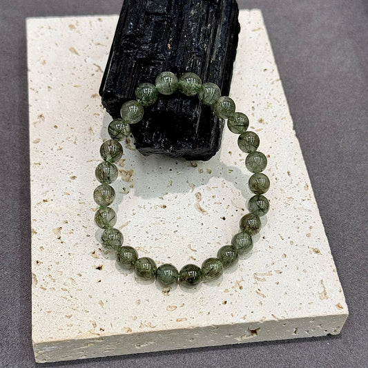 Green Rutilated Quartz Bracelet - Energy & Prosperity