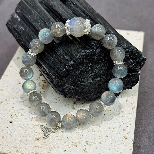 Grey Moonstone Bracelet - Luna
