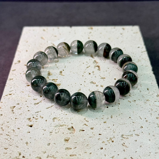 Green Phantom Quartz Bracelet - Emerald Treasure Bowl