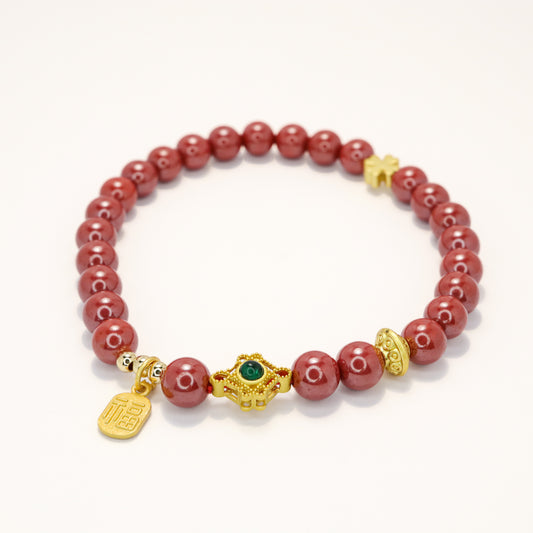 Healing Spirits - High Grade Imperial Cinnabar Bracelet