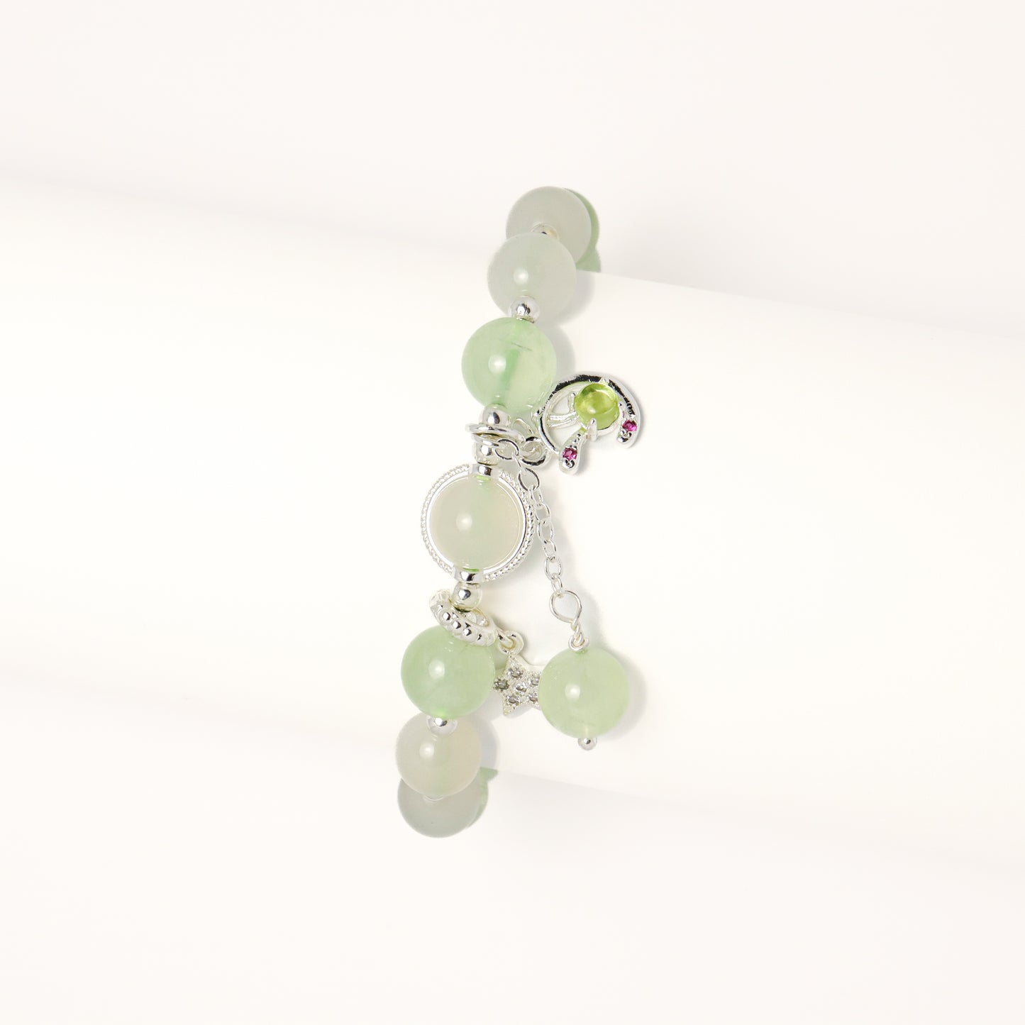 Summer Night - Prehnite & Moonstone Bracelet