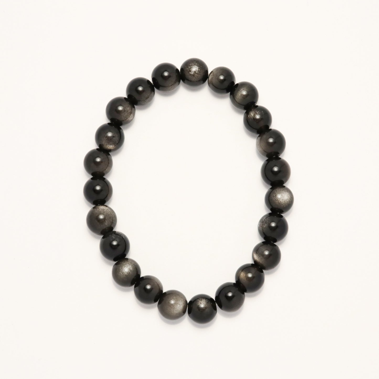 Silver Bullet - High Grade Silver-Shine Obsidian Bracelet