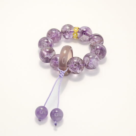 Purple Phantom - Amethyst Mini Finger Bracelet / Hand Pieces