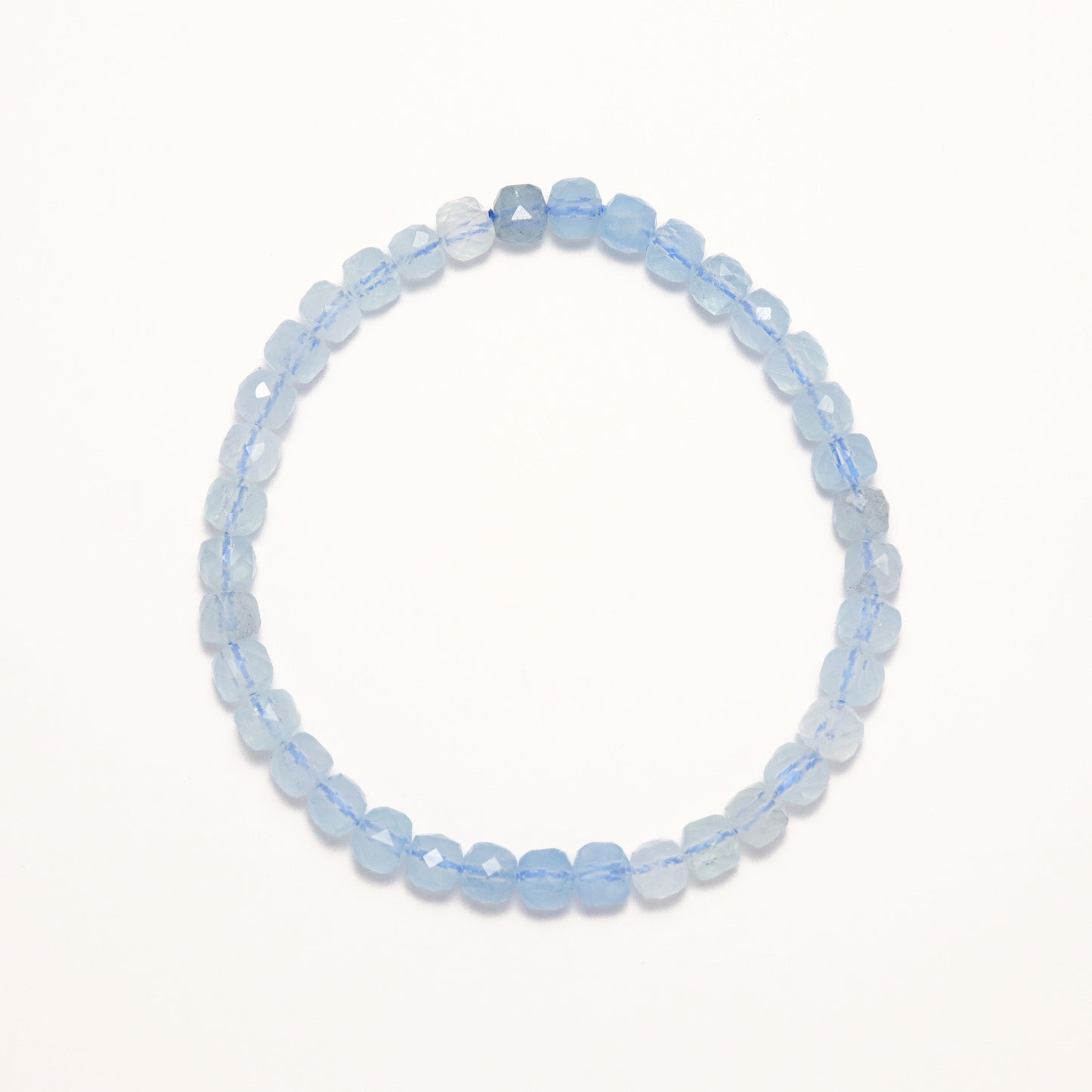 Ocean Fairy - Aquamarine Diamond Cut Bracelet