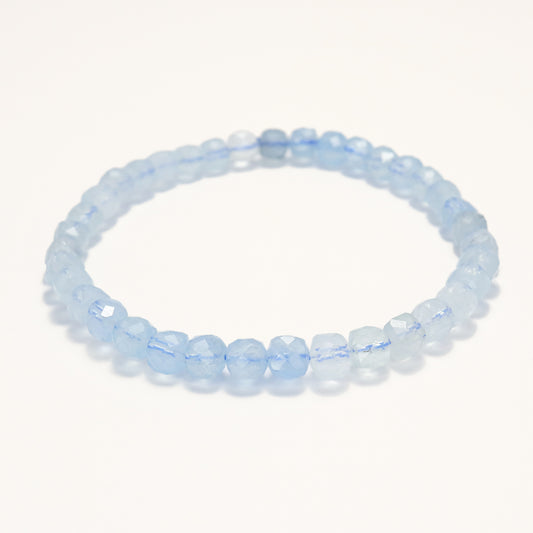 Ocean Fairy - Aquamarine Diamond Cut Bracelet