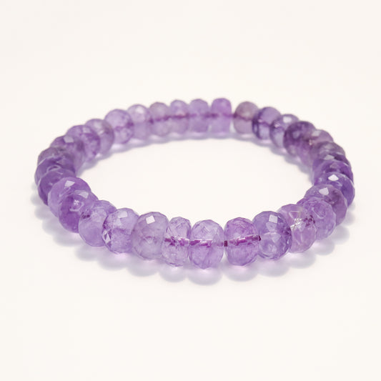 The Halo of Love - Diamond Cut Lavender Amethyst Bracelet