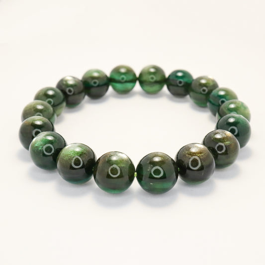 Green Supreme - High Grade Cat Eye Green Lepidolite Bracelet