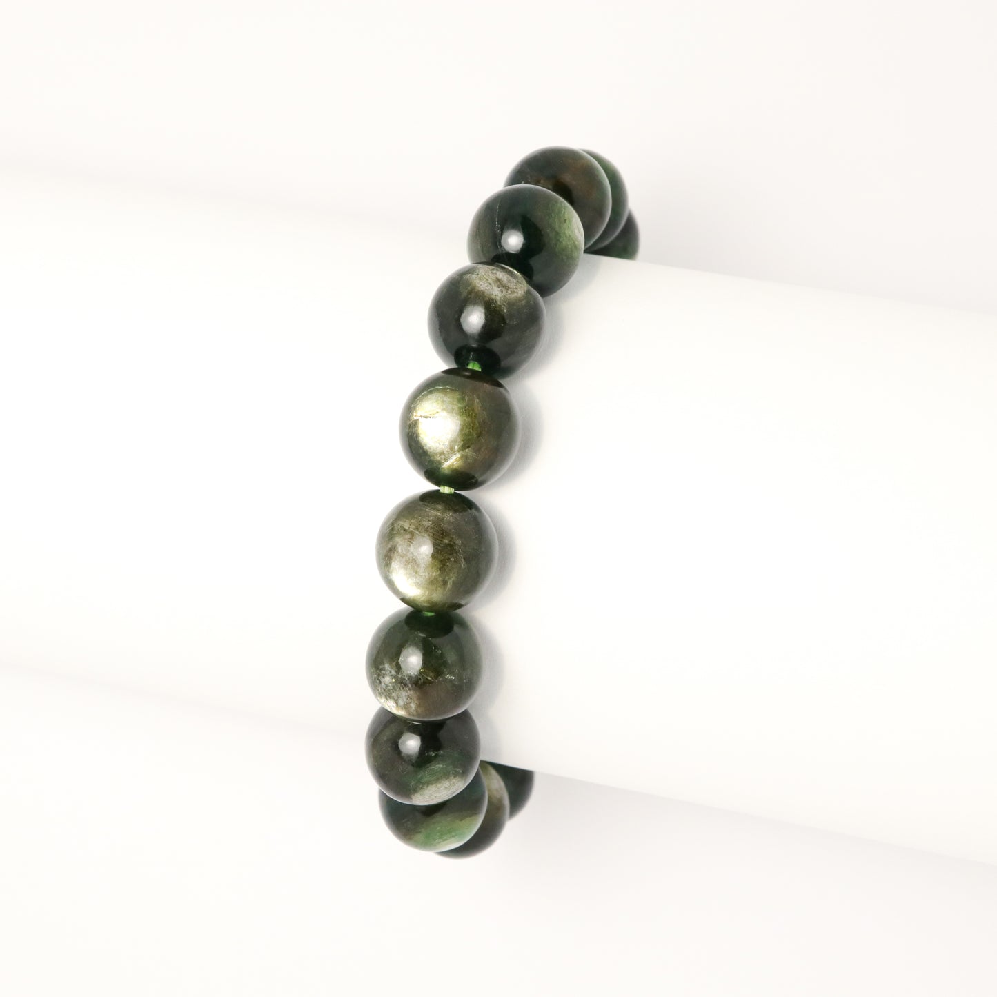 Green Supreme - High Grade Cat Eye Green Lepidolite Bracelet