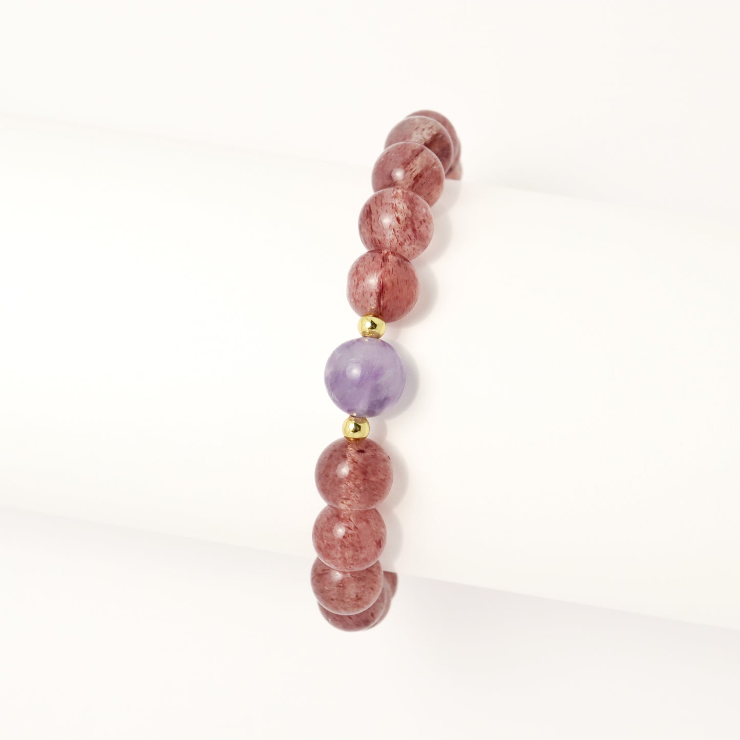 Crystal Love - Bracelet - Lavender Amethyst & Strawberry Quartz