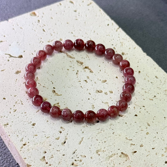 Rubellite Tourmaline Bracelet 卢比莱/粉碧玺 - Ruby Bloom 红蔷🌹❤️