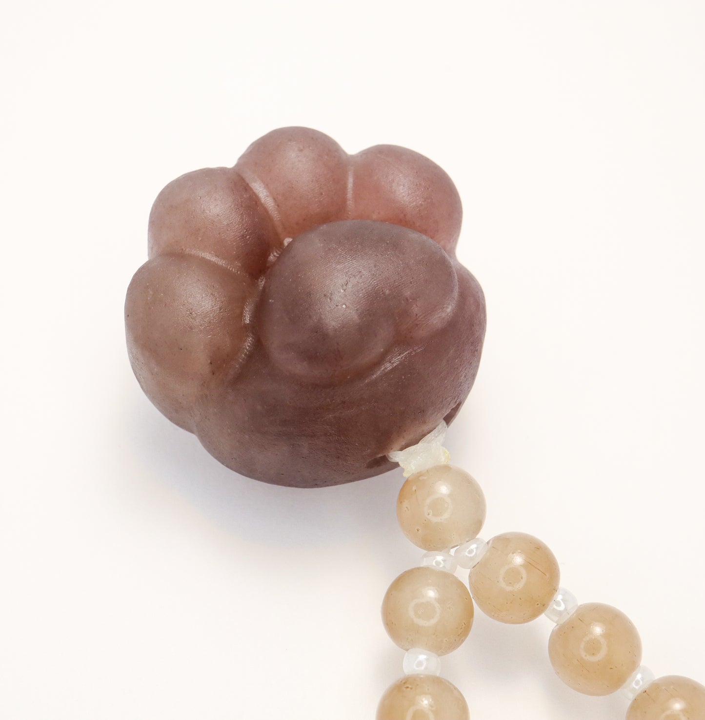 Fortune Cat Paw - Purple She Tai Cui Jade Hand Pieces / Sculpture Ornament
