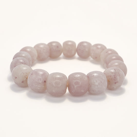 Taro Bits II - Purple She Tai Cui Polished Jade Stone Bracelet