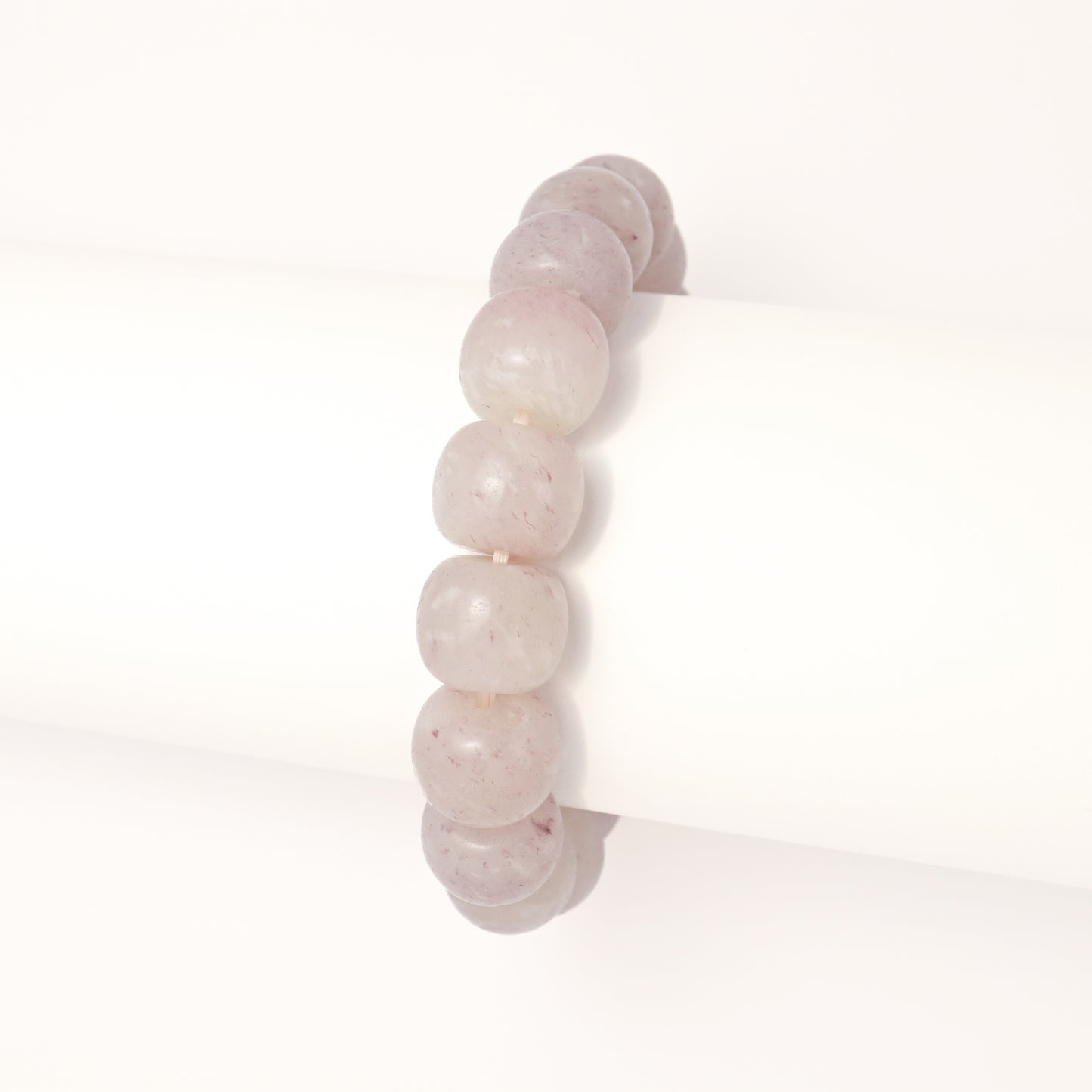 Taro Bits II - Purple She Tai Cui Polished Jade Stone Bracelet