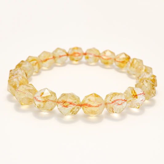 Lucky Secret II - Citrine Diamond Cut Bracelet