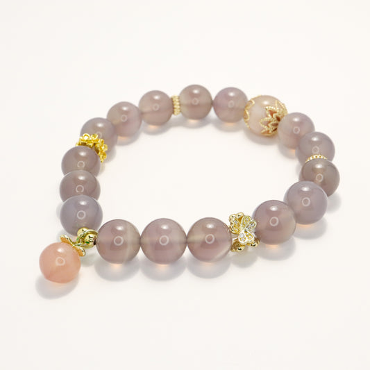 Immortality Peach - Purple Agate Bracelet