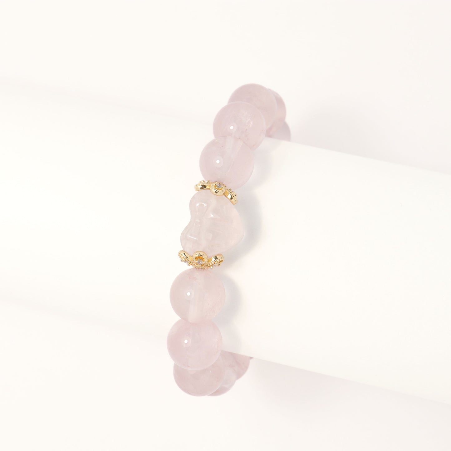Cupid - Heart & Wings Rose Quartz Bracelet