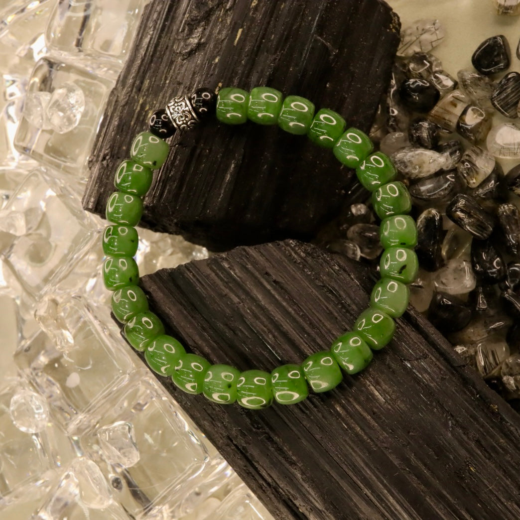 Jade & Obsidian Bracelet - Earth Balance