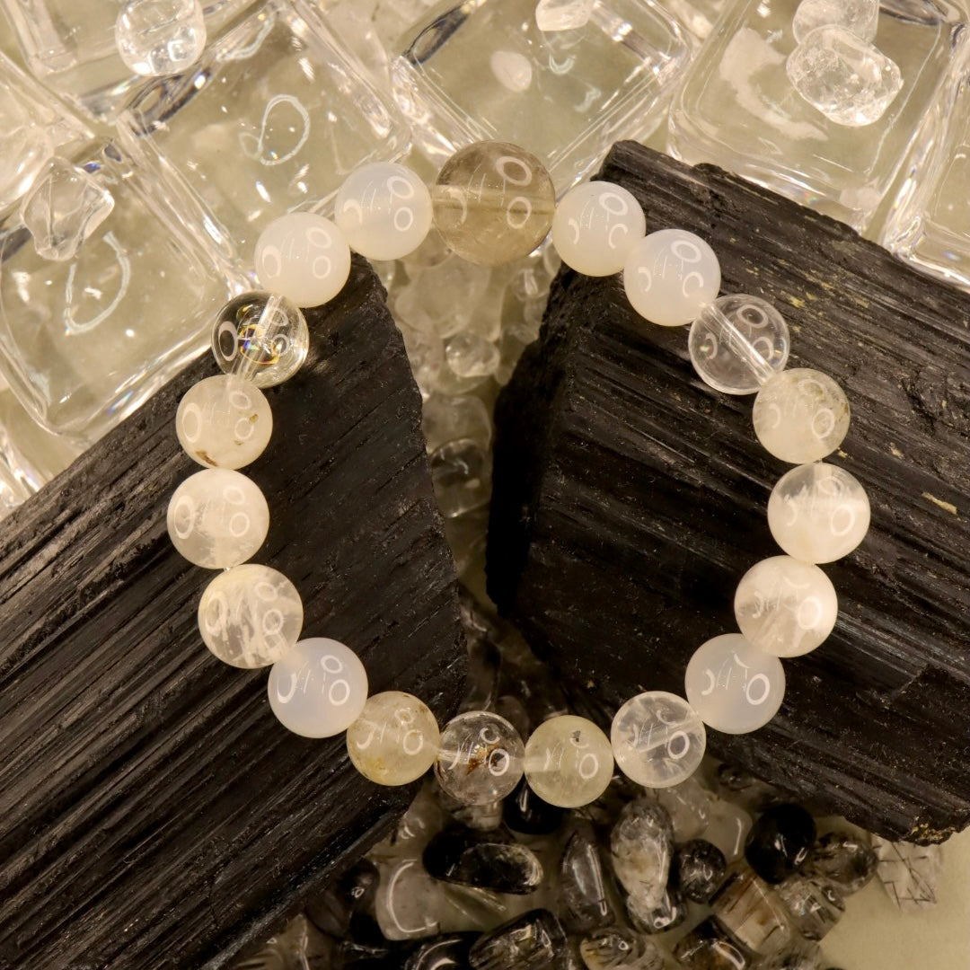 Herkimer Diamond Multiple Gemstone Bracelet - Lunar Purity