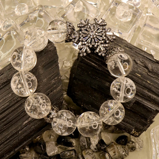 White Azeztulite Bracelet - Let the Storm Snow