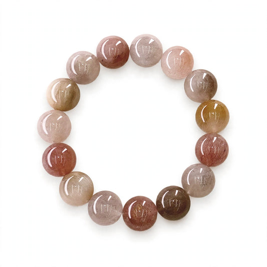 Cat-Eye Jelly Rabbit Hair Quartz Bracelet 猫眼果冻体 彩兔毛 - Tea Jelly 湿漉漉茶冻