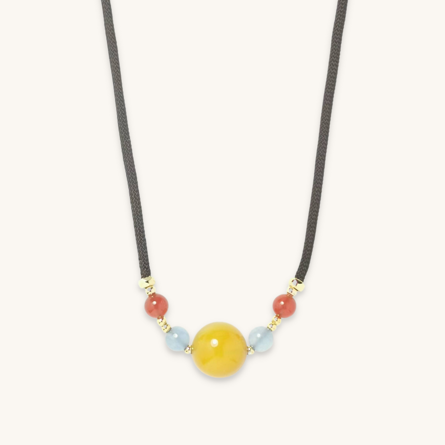 Oriental Myth - Yellow Agate & Carnelian Necklace