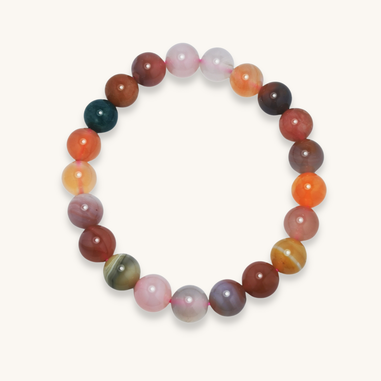 Fortune Bracelet with Rutilated Quartz & Agate