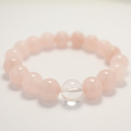 Purity Love - Madagascar Rose Quartz & Clear Quartz Bracelet