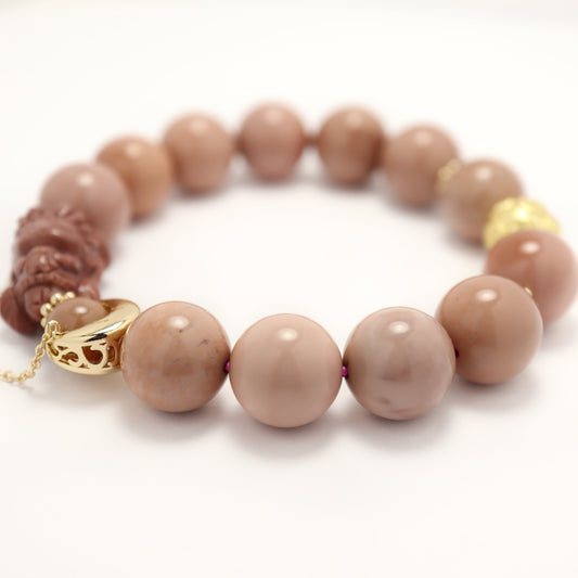 Moon Goddess - Alashan Agate Bracelet