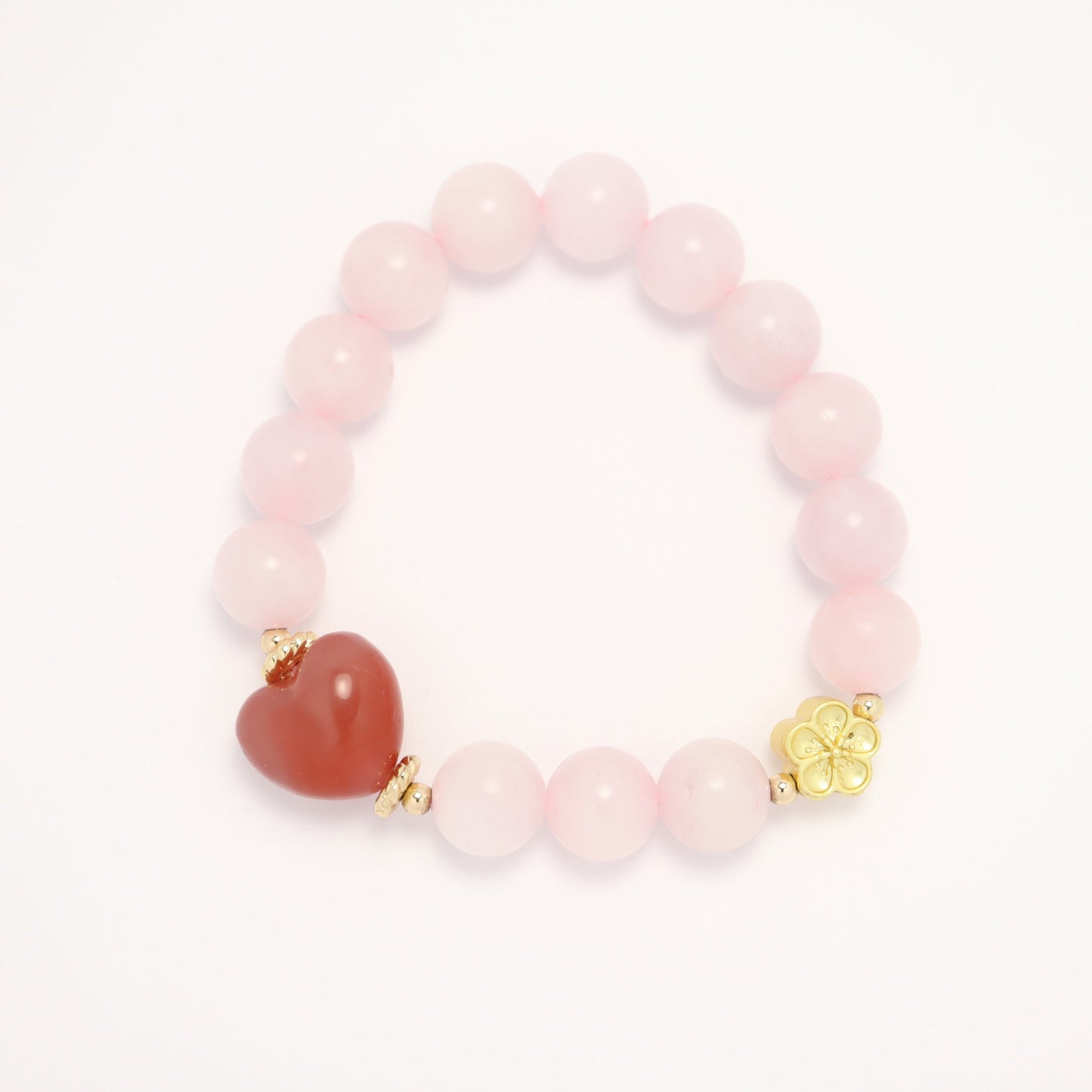 My Heart Forever - Red Agate & Rose Quartz Bracelet
