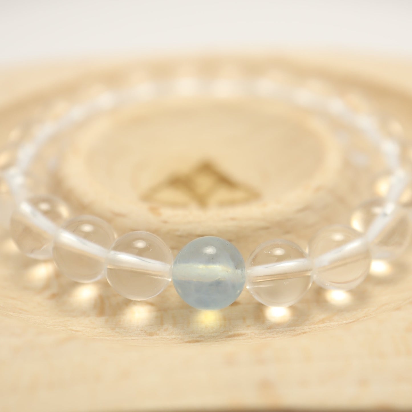 Tranquil Ocean - Clear Quartz & Aquamarine Bracelet
