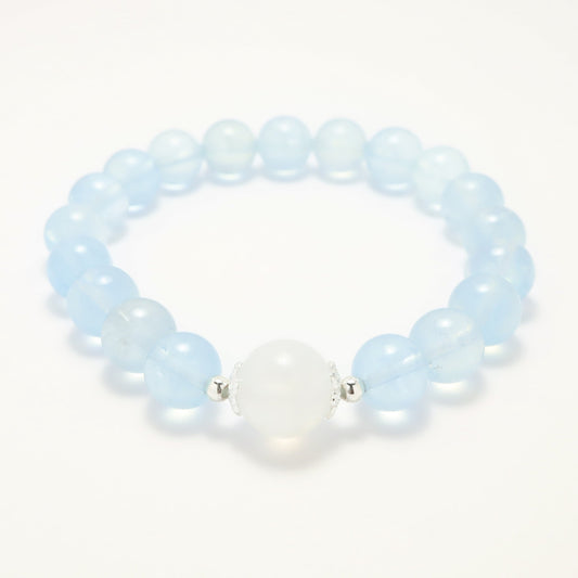 Moonlight Marine - Aquamarine & Moonstone Bracelet