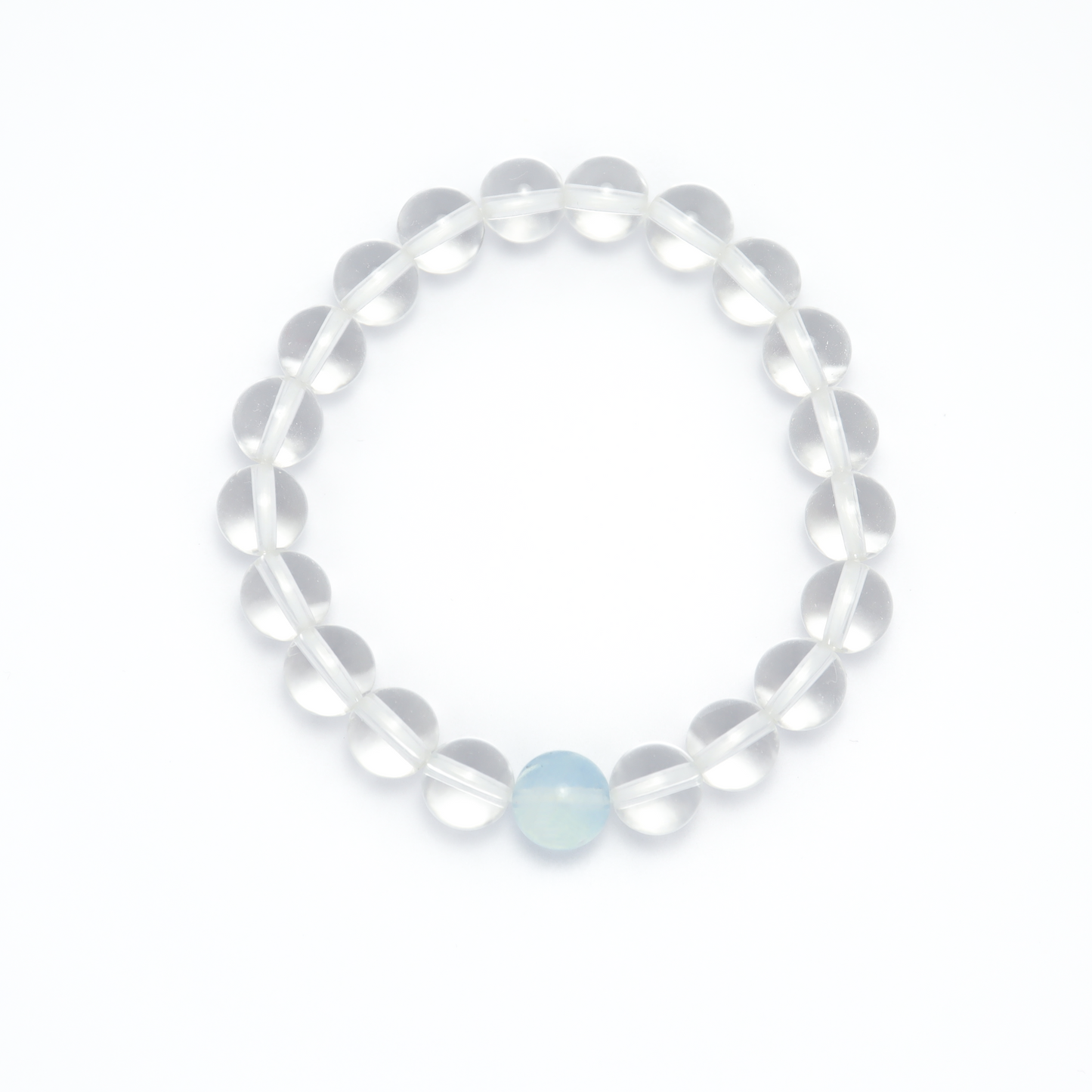 Tranquil Ocean - Clear Quartz & Aquamarine Bracelet