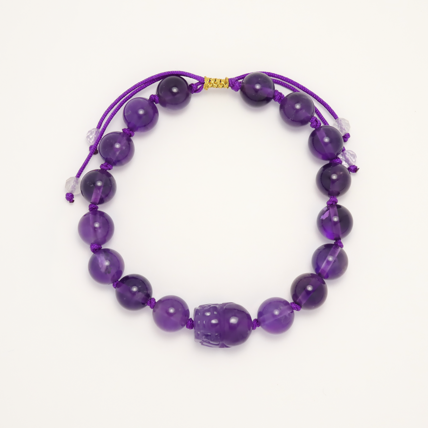 Amethyst Pixiu - Career Luck Adjustable Length Amethyst Bracelet