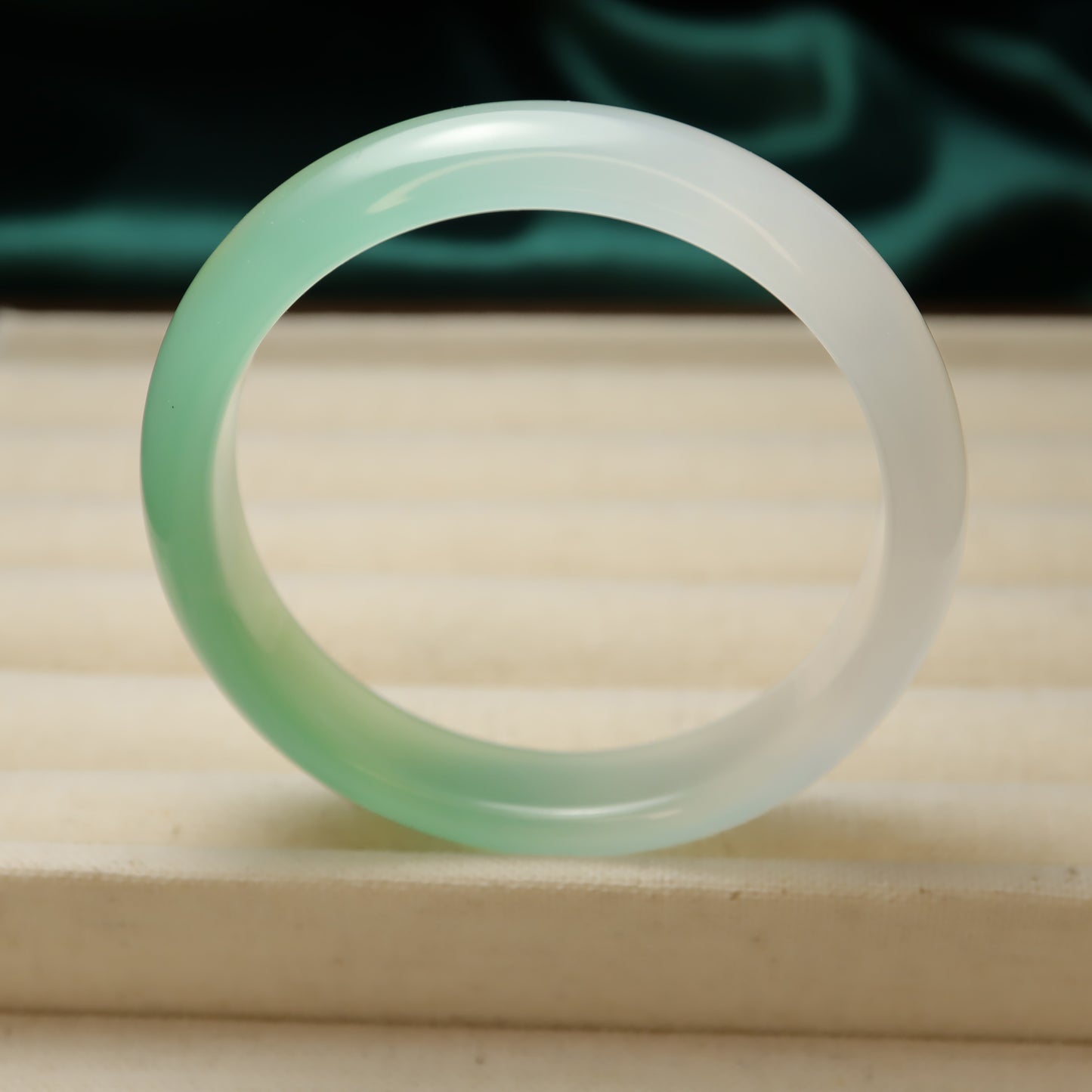 Mountain Breeze - Green & White Chalcedony Bangle Bracelet (Pre-Sale) (Some in Stock)