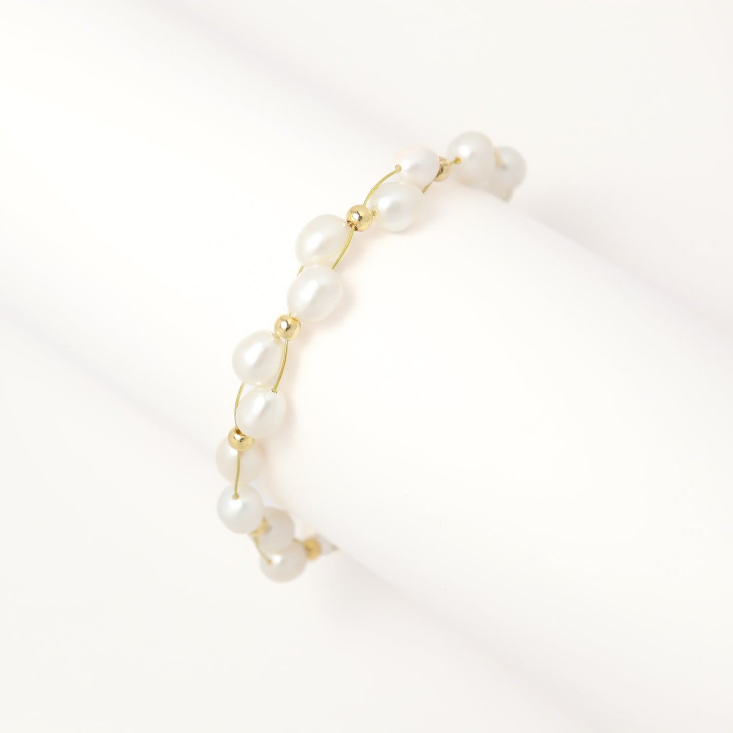 Blooming Galaxy - Elegant Freshwater Pearl Bracelet With Adjustable Chain