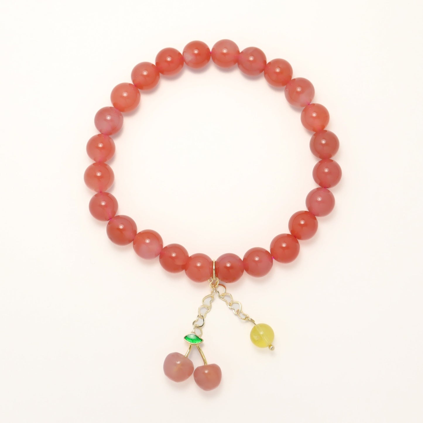 Fortune Cherry - Crimson Agate Bracelet