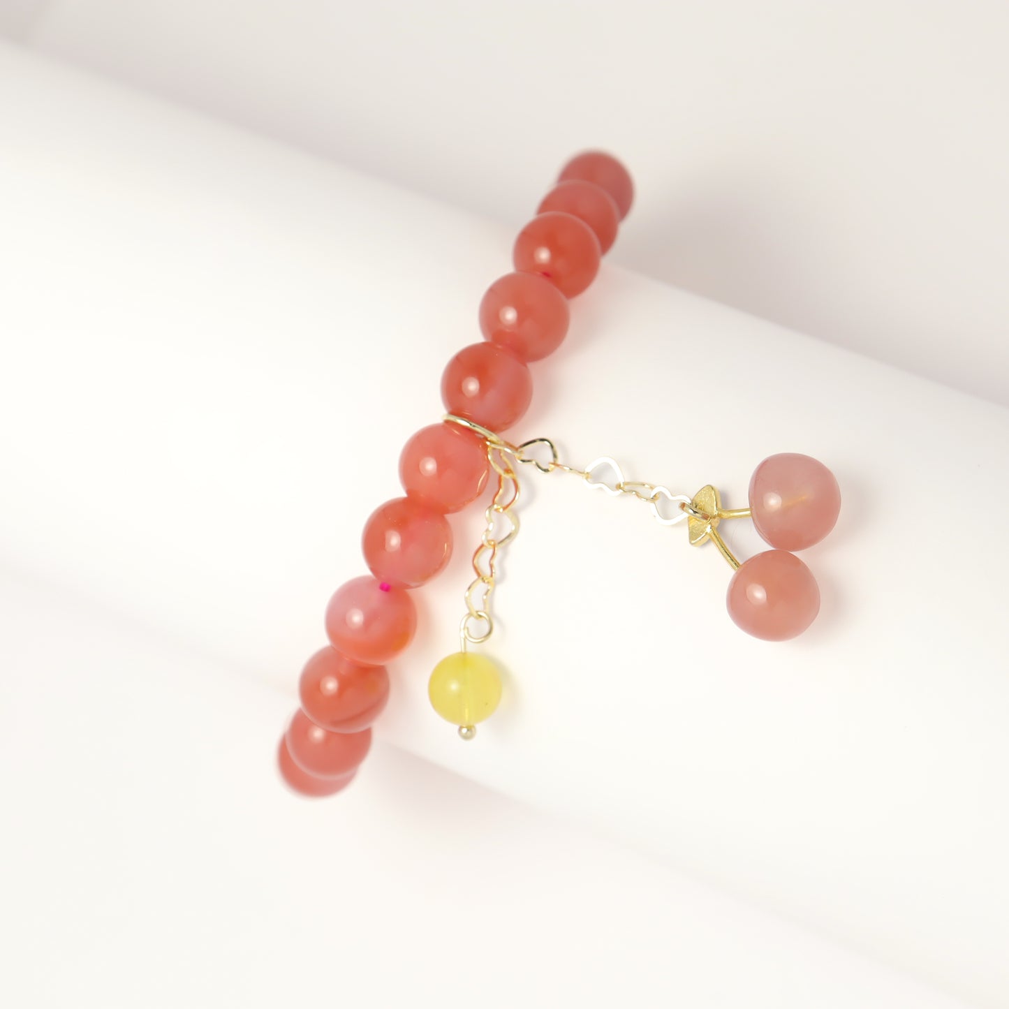 Fortune Cherry - Crimson Agate Bracelet