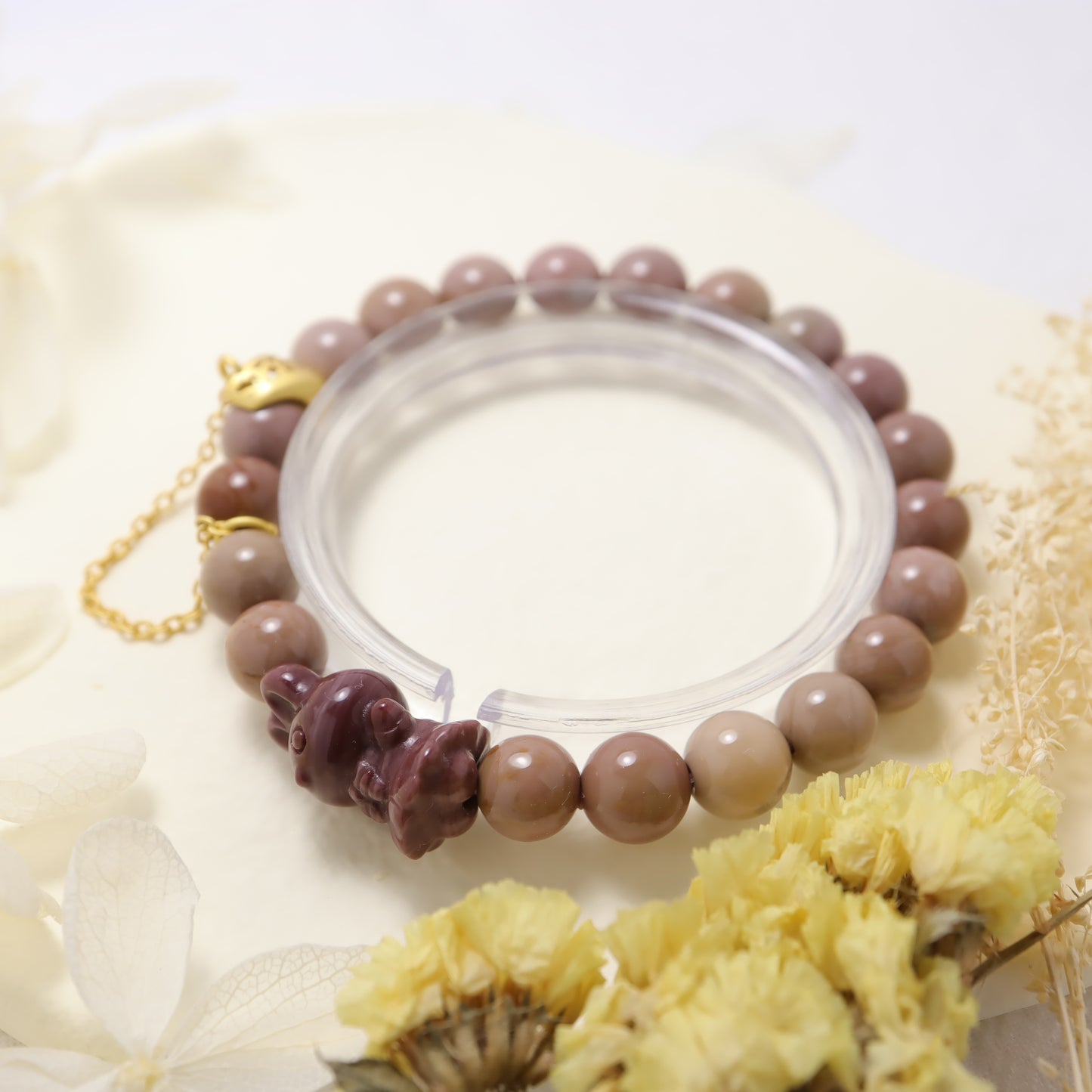 Dancing Rabbit Alashan Agate Bracelet