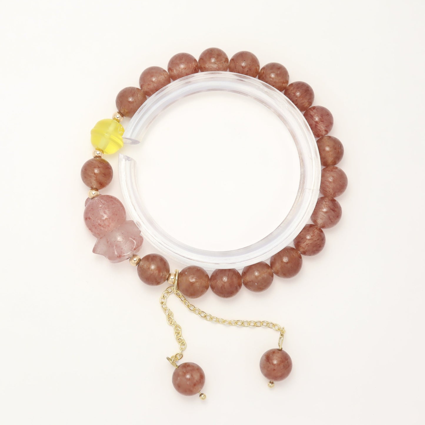 Angle Guardian Strawberry Quartz Bracelet