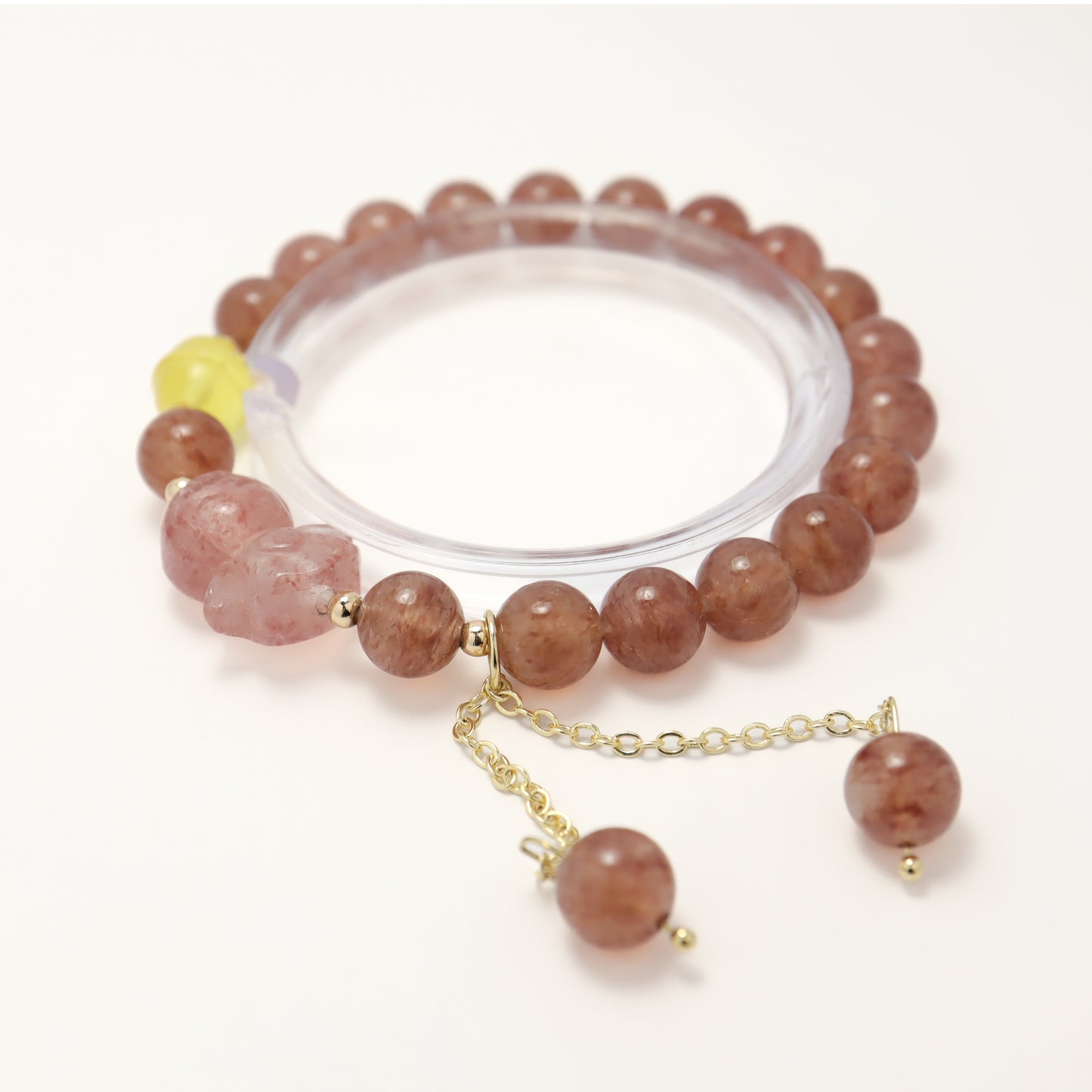 Angle Guardian Strawberry Quartz Bracelet